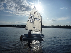 Trening i vindstille dagen før dagen