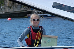 Emilie fikk 3. plass i første regatta og endte til slutt på 8. plass sammenlagt. Supert!